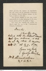 Nachlass Franz Steindachner, Ausstellungsfolder von George Read an Franz Steindachner, Inv.Nr. 411.01, Seite 4